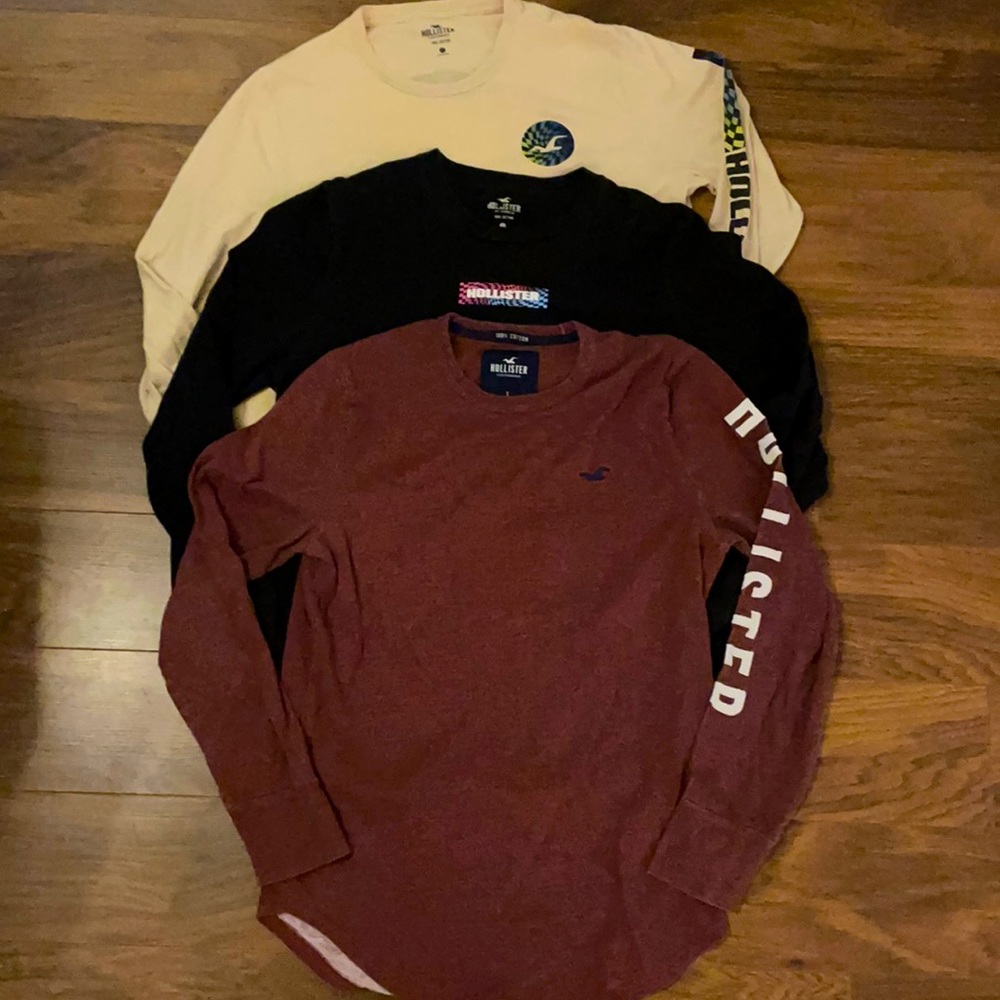 Hollister Size Small Long Sleeve Shirts ×3